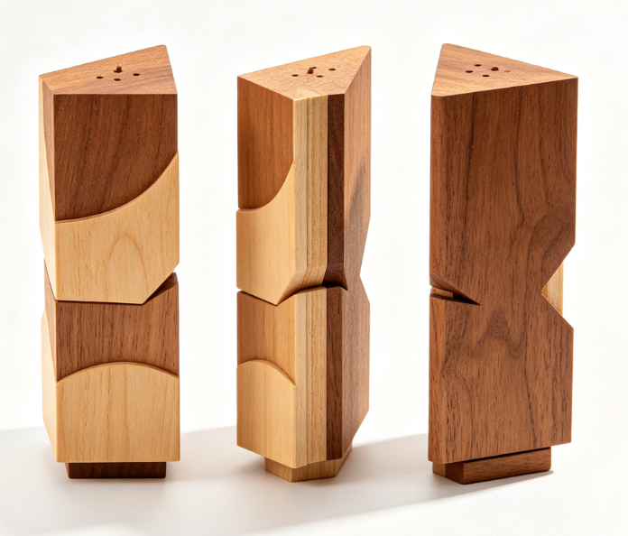 Handmade Geometric Spliced Wood Incense Holder, Unique Minimalist Wooden Incense Burner for Home Decor